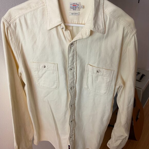 Faherty Button Down Long Sleeve Shirt, Size M, NWOT - Picture 3 of 5